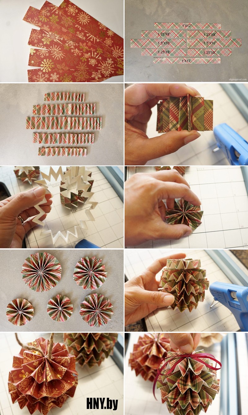 Украшаем елку бумажными шишками: мастеркласс по изготовлению