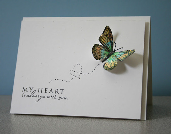 открытка поздравление с бабочкой парню, девушке, мужу или жене