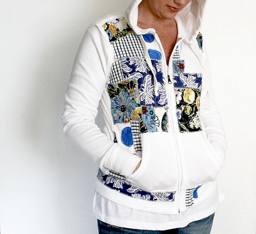 Fabric applique hoodie