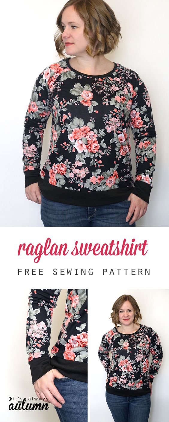 Simple raglan sweatshirt