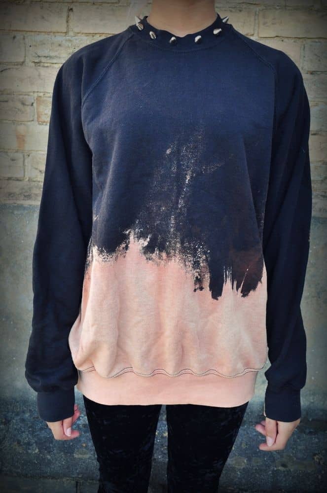 Bleached dipped sweatshirt