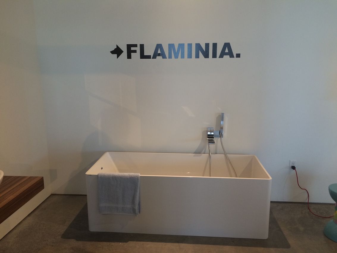 Although Flaminia is an Italian company with a long history, today it creates fixtures in cutting edge designs like this tub.
