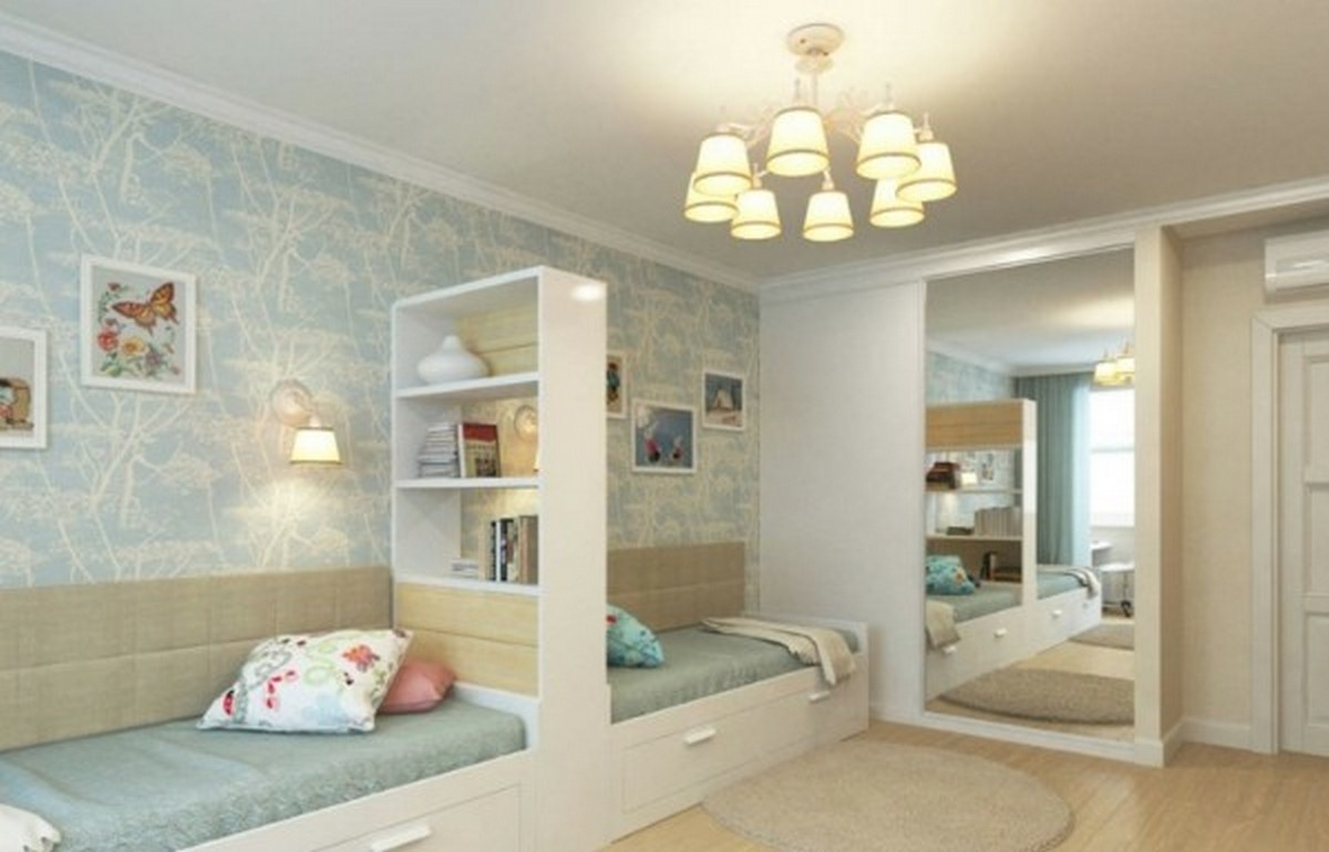 Дизайн детской комнаты для двоих 17 кв м с балконом
