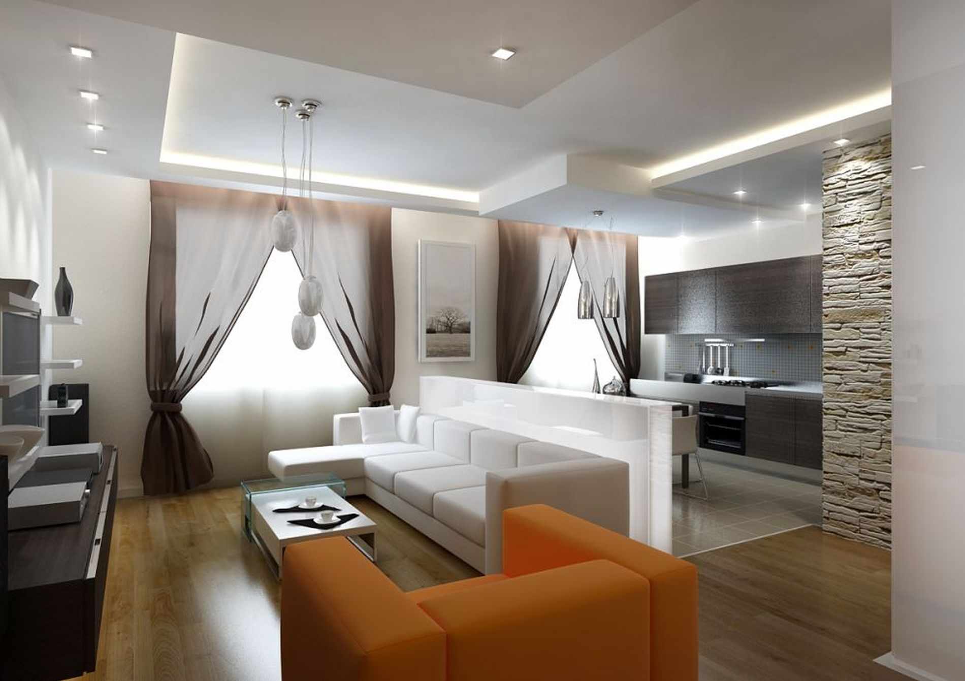 идея светлого стиля гостиной комнаты 25 кв.м