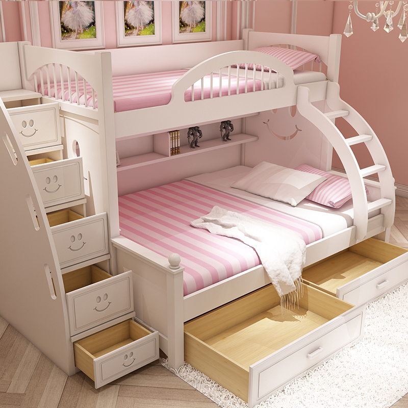 Двухуровневая кровать для девочек