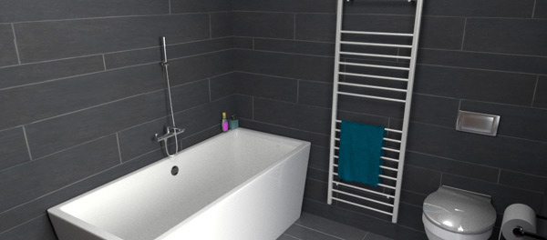 grey bath design
