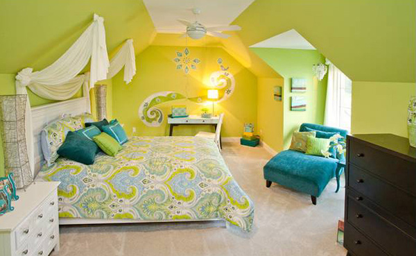 yellow and green bedrooms