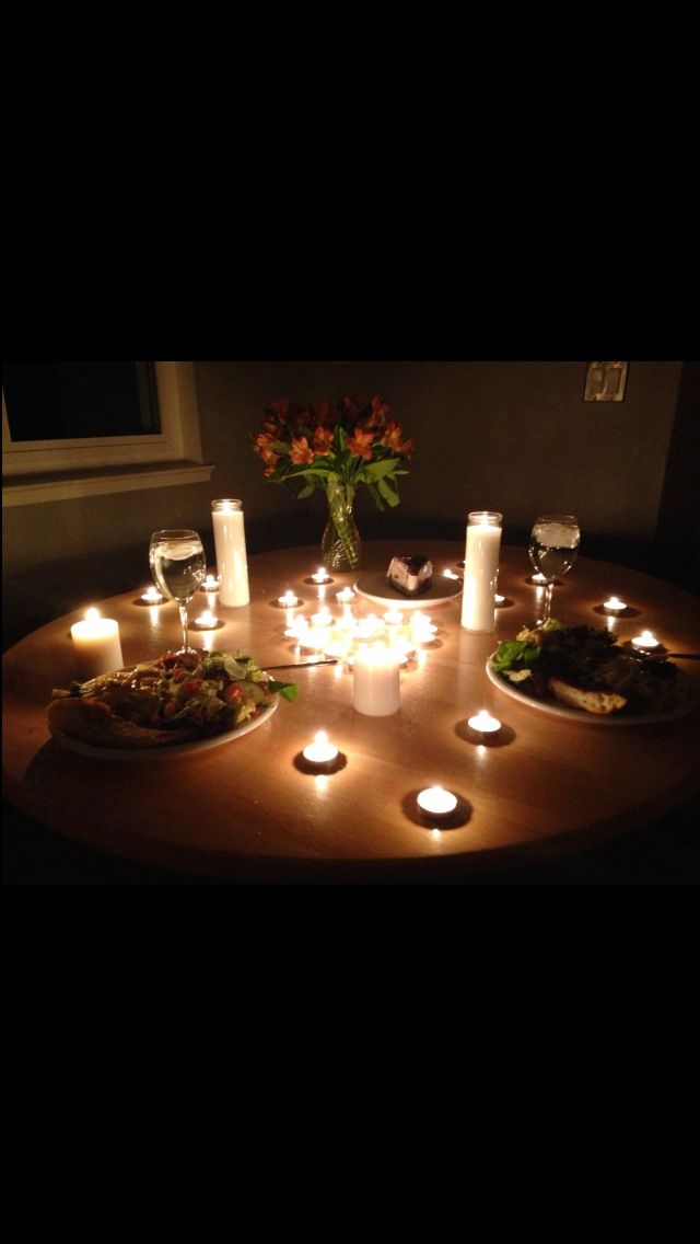Ужин при свечах фото дома
