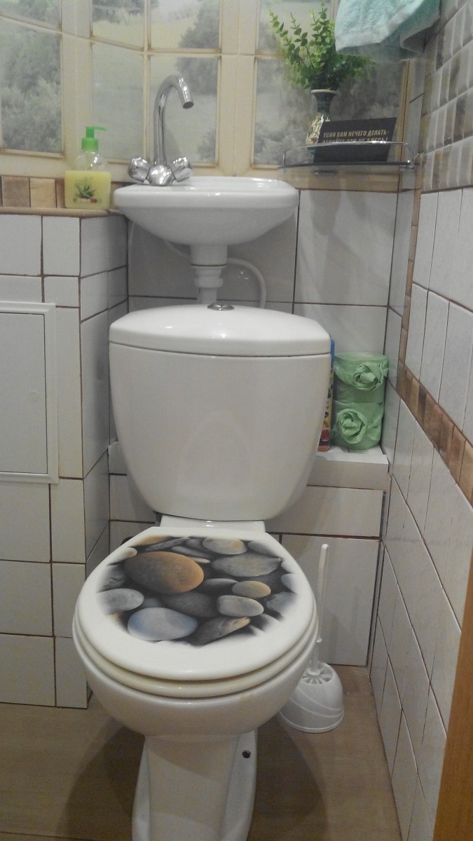 Установка маленькой раковины в туалете