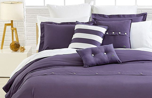 Однотонные фиолетовые постельные принадлежности