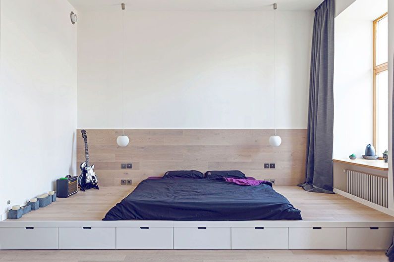 Дизайн спальни в квартире-студии