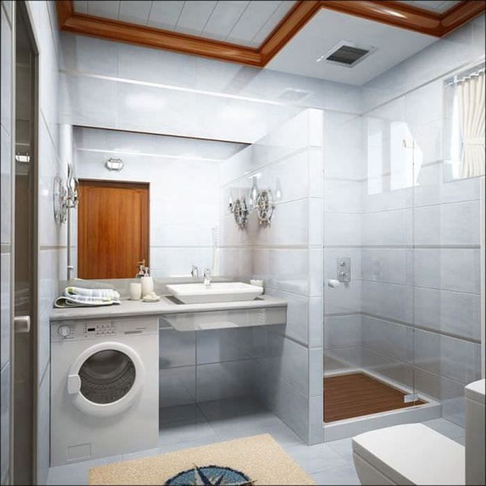 дизайн ванной 6 кв м с душевой кабиной