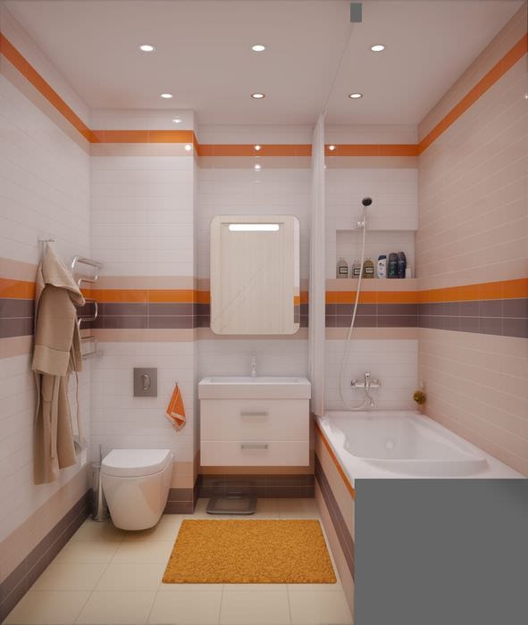 дизайн ванной комнаты с натяжным потолком