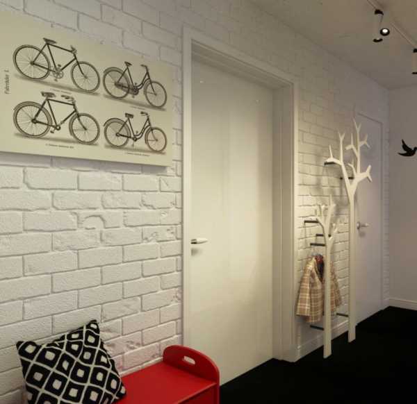 Dizajn tapeta za ciglu u hodniku - primjeri interijera